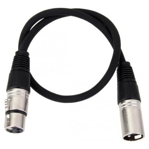 2X 0.5M Balanced XLR MALE TO FEMALE JACK LEAD PLUG Microphone Patch 3 Pin