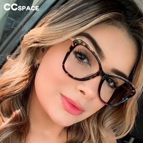 48168 Anti-blue Light Plastic Titanium Glasses Frames Square Ultralight Cat Eye Men Women Optical Fashion Computer EyeGlasses
