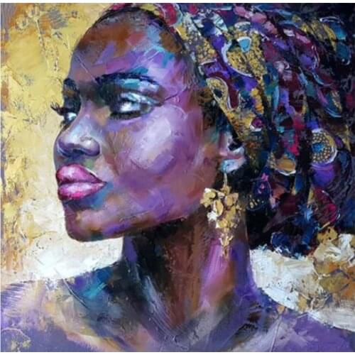 5D diy Diamond Painting African woman 3d Cross Stitch diamond Mosaic pattern diamond embroidery Full square /round Diamond TY749