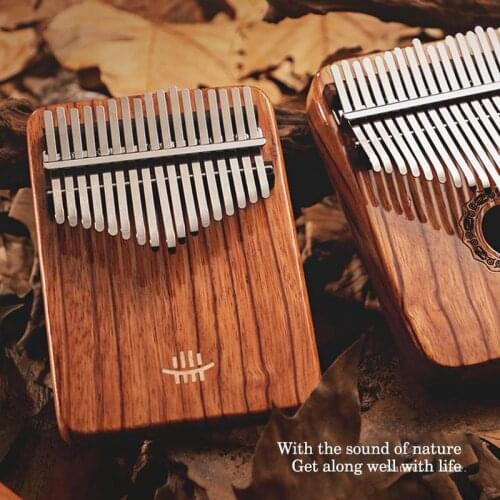 17 Key Handguards Thumb Piano Mahogany Finger High-Quality Wood Percussion Musical African Kalimbas For Beginner