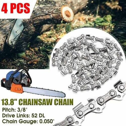 4pcs 14 Inch Chainsaw Saw Chain 3/8" LP .050 " 52DL For STIHL 018 MS180 MS181 Lawn Mower Accessories