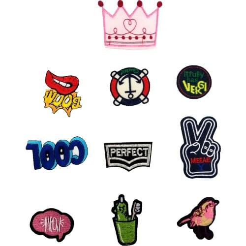 Children love cartoon patterned fashion style hot melt adhesive applique embroidery patch DIY clothing accessory C5274-C5289