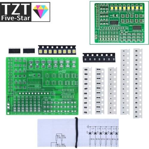 Diy kit 15 color light controller kit 1801 SMD component welding practice board parts electronic production kit