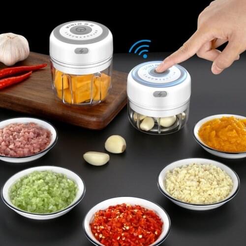 250ml Mini USB Wireless Electric Garlic Masher Sturdy Press Mincer Vegetable potato Chili Meat Grinder Food Chopper Kitchen Tool