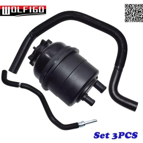 Set 3PCS Power Steering Reservoir and Hose Kits for BMW E39 520i 525i 528i 530i 32411097164 32411093130 32416851217