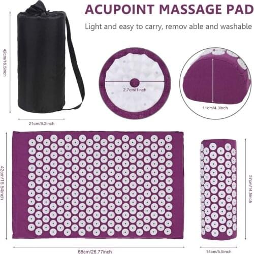Acupressure Mat Massager Mat Relieve Stress Pain Mat Relief Stress Body Massage Yoga mat Acupuncture Mat
