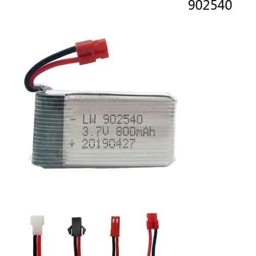 Lipo Battery For Syma X5C X5S X5SC X5HW X5UW X5SW CX30 M68 X500 X800 HJ818 HJ819 3.7V 800MAH Battery XH2.54/JST/SM/XH4.0 plug