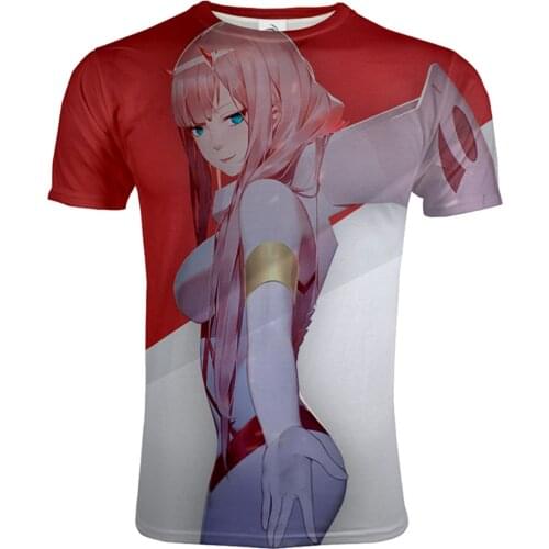 Fashion Cool T Shirt Men Women Anime DARLING In the FRANXX 3D Printed T-shirts Unisex Harajuku Style Tshirt Streetwear Oversized