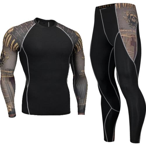 Fashion clothing warm mens underwear set mens compression fleece sweat quick-drying thermal underwear mens long-sleeved spot