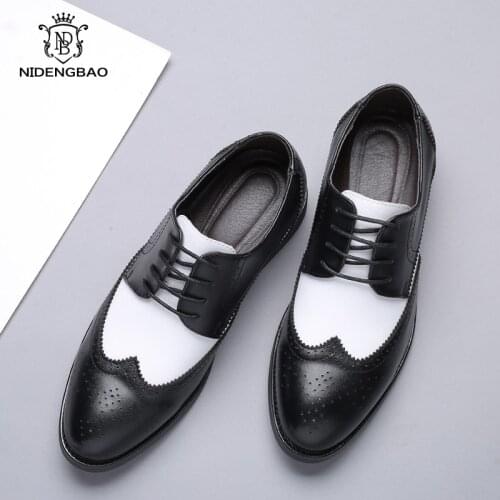 Pointed Cow Leather Mens Shoes Breathable With Hole Casual Shoes for Men Fashion Mixed Colors Business Man Shoes Plus Size 48