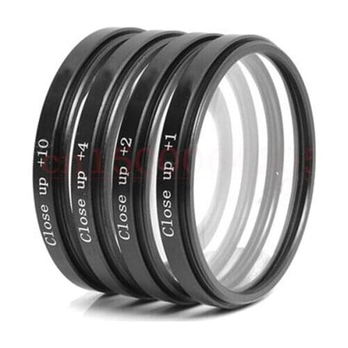 4in1 4-Piece + Lens Bag 46mm Close-Up MACRO Lens Kit +1,+2,+4, +10 SLR Lens Filter Kit Set For Camera Free Shipping