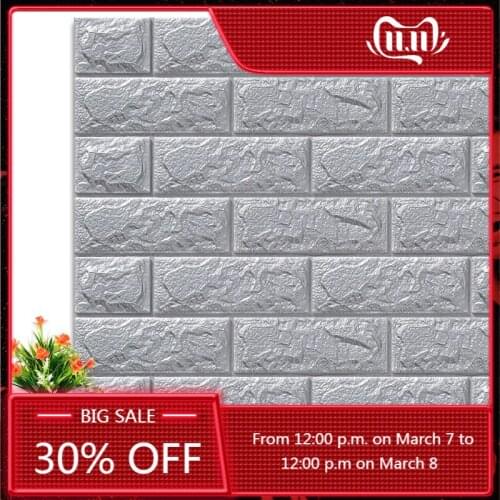 3D Wall Stickers Imitation Brick Bedroom Decor Waterproof Panels Self-adhesive Wallpaper Living Room Kitchen TV Backdrop Decor