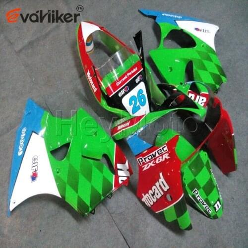 ABS motor fairing for ZX6R 2000 2001 red green black 2002 ZZR600 2005 2006 2007 2008 Motorcycle panels Injection mold H2