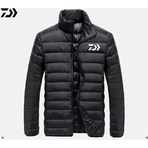 2019 DAIWA Fishing Clothing White Duck Down Warm Fishing Coat Outdoor Sport Light Hiking Fishing Jackets DAWA Fishing Shirts