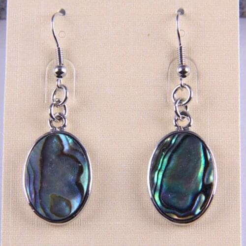 New Zealand Abalone Oval Shell Earrings Jewelry For Woman Gift T005