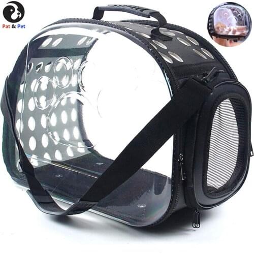 New Pet Bag Out Portable Transparent Space Capsule Cat Dog Backpack Breathable Foldable Messenger Bag Breathable