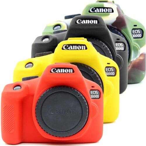 Rubber Silicon Protective Case Body Cover Soft camera bag for Canon EOS 3000D 4000D Rebel T100 DSLR Protector Frame Skin case