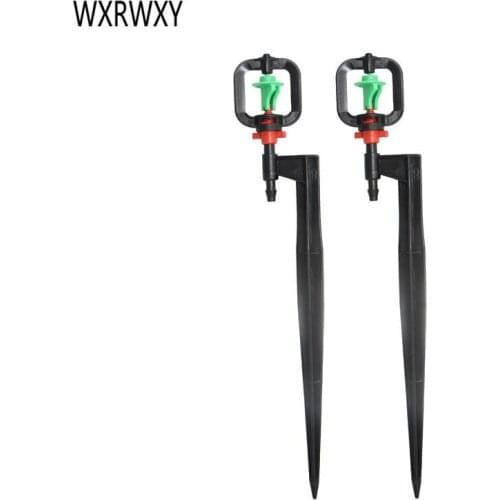 Garden rotating nozzle nail plastic sprinkler 360 degrees Water nozzle holder Drip irrigation system water sprayer 40pcs