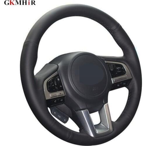 DIY Black Artificial Leather Car Steering Wheel Cover For Subaru Legacy 2016 Outback 2016 2015 XV 2016 Forester 2016