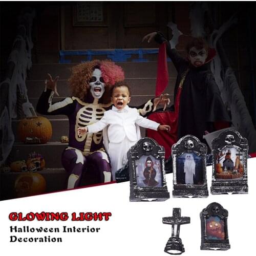 Led Tombstone Lamp Halloween Decoration Props Decoration Props Tombstone Lamp Portable Pumpkin Lantern Home Garden Decoration