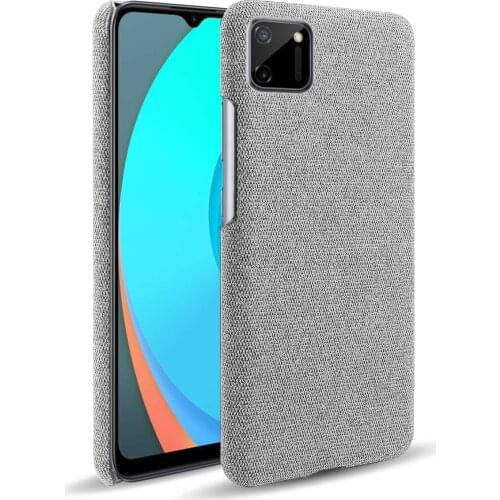 Cloth Cases For Oppo Realme C11 Case Slim Retro Cloth Hard Cover For Oppo Realme C11 C12 C15 Case For Realme C11 C 11 12 15 Capa