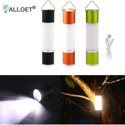 USB Rechargeable Hanging Flashlight Portable Lantern Waterproof Zoomable LED Torch Night Light Outdoor Camping Tent Lamp
