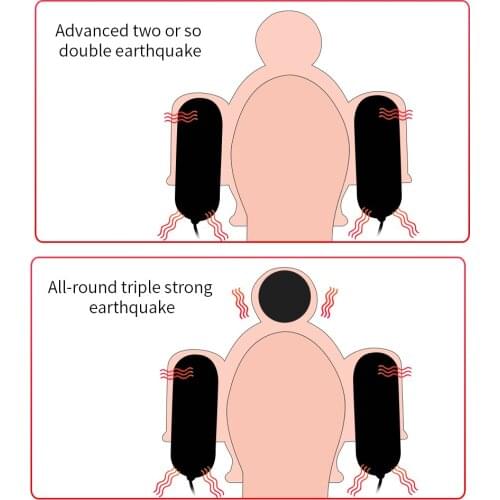 Penis Head Vibrator Glans Trainer Delay Ejaculation Adult Sex Toys For Men Male Masturbator Cock Massager Three Bullet Vibrators