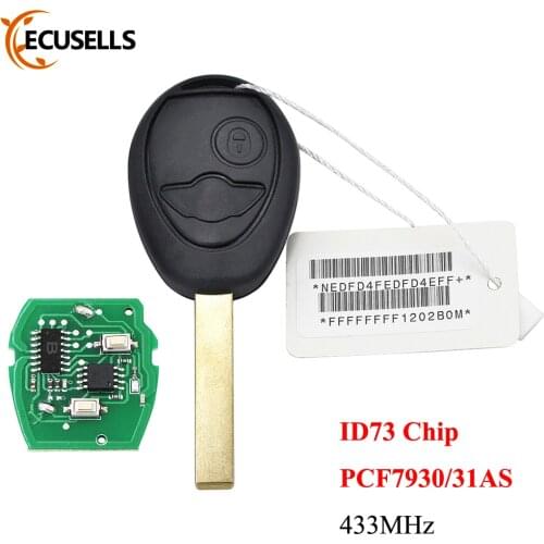 2 Button Remote Key 433MHZ ID73 Chip For BMW Mini Cooper S R50 R53 ONE Full 7935 PCF7930/31AS