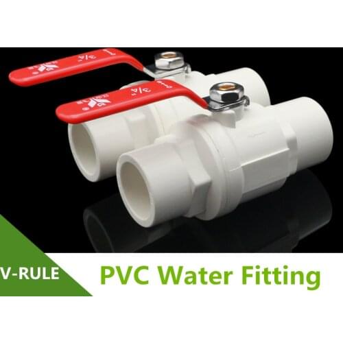 20/25/32/40/50/63/75/90/110 PVC Ball Valve Water Tube Valve With Steel Handle
