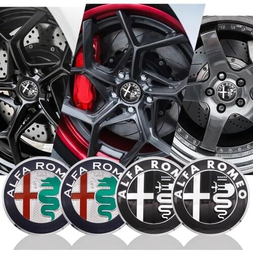 4pcs 56.5mm Car Wheel Center Hub Cap Cover Sticker Emblem Badge For Alfa Romeo Giulietta Spider GT Giulia Mito 147 156 159