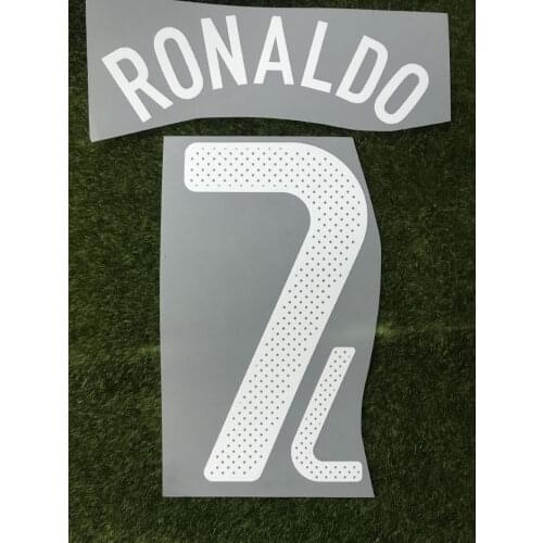 #7 RONALDO Nameset Heat Transfer Iron ON Soccer Badge Printing