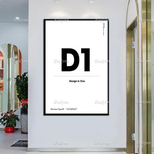 Design Is One Massimo Vignelli, Minimalist,Helvetica, UX/UI, Product Design, Modern Art, Print,Architecture Home Decor Canvas