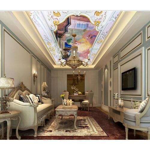 European angel oil painting ceiling Murals Wall Art Painting Living Room Bedroom Ceiling