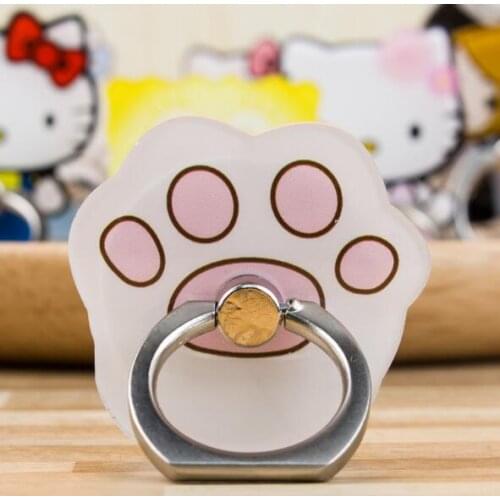 Hot Sale Universal ABS cute mobile phone holder Stand Ring Cute Cartoon Cat Claw Phone Support Ring