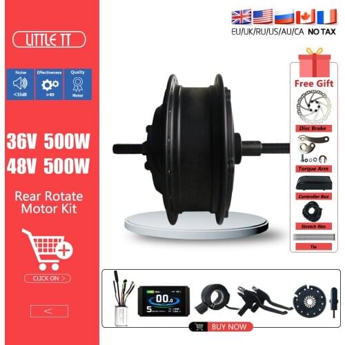 Electric Bike Conversion Kit 36V48V 500W Wheel Hub Motor 16 20 24 26 27.5 700C 28 29 inch Electric Bicycle Rear Rotate Wheel Kit