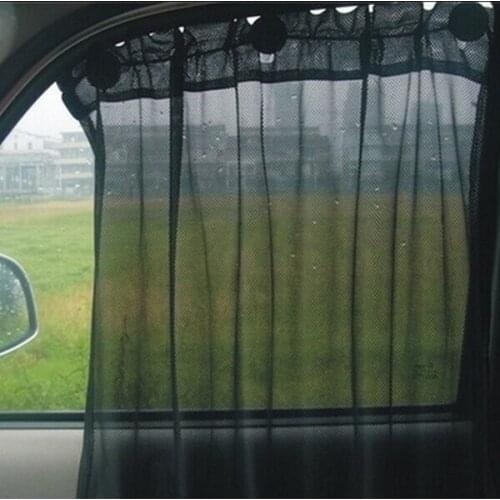 52 X 80cm Protection Window Lightweight Curtain Vehicle Foldable Pair Shade Cloth Suction Cup Curtains