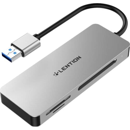 LENTION USB 3.0 to CF / SD / Mini SD Card Reader, SD 3.0 Card Adapter for SD/SDHC/SDXC/MMC/RS-MMC/Mini SD/Mini SDHC