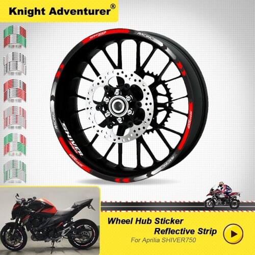 Hot Sell Motorcycle Outer Tire Wheel Hub Sticker Reflective Moto Rim Decoration Decal FIT For APRILIA SHIVER750 shiver 750