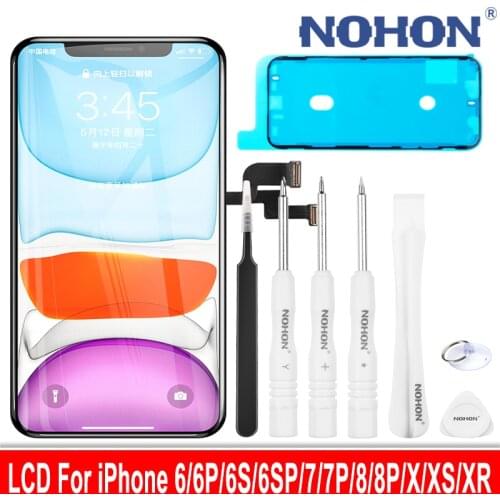 NOHON LCD Display For iPhone XS XR X 8 7 6S Plus With 3D Touch Digitizer Assembly No Dead Pixel Replacement LCD Screen AAA