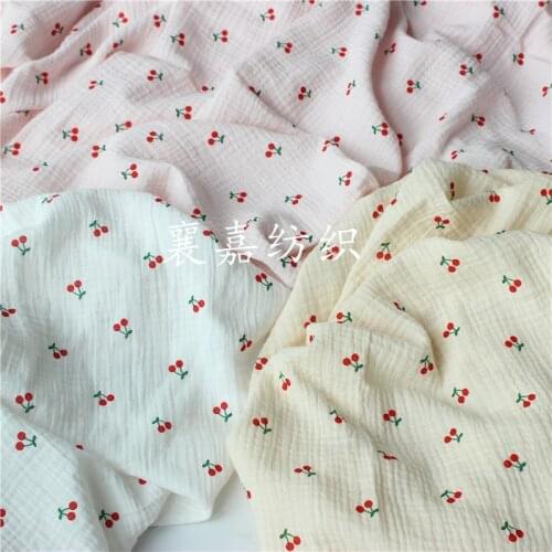 New Double Layers Gauze Fabrics for New Born Baby Blanket Clothes Pajamas Sewing DIY Cloth Kids Handkerchief Towel Fabric