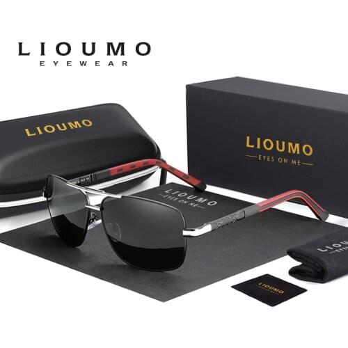 LIOUMO Brand High Quality Sunglasses For Men Vintage Polarized Sun Glasses Women Coating Mirror Driving Eyewear Oculos de sol