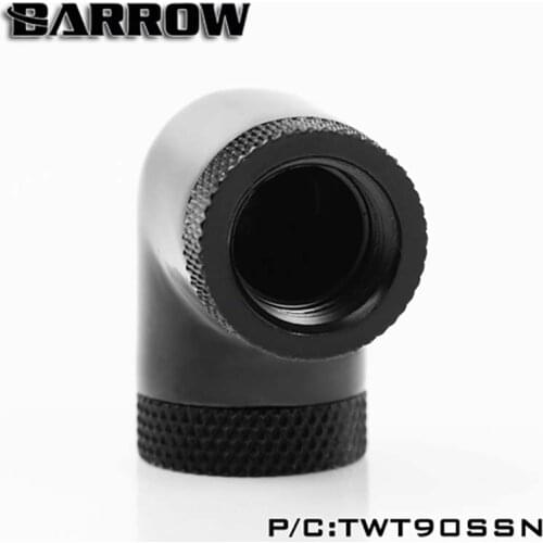 Barrow PC water cooling Rotary Fittings G1/4 tube connector 90 degree Double Internal tooth Adapter,water cooler TWT90SSN