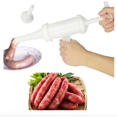 Manual Sausage Meat Fillers Machine for Sausage Meat Stuffer Filler Hand Operated Sausage Machines Food Maker Funnel Nozzle Set