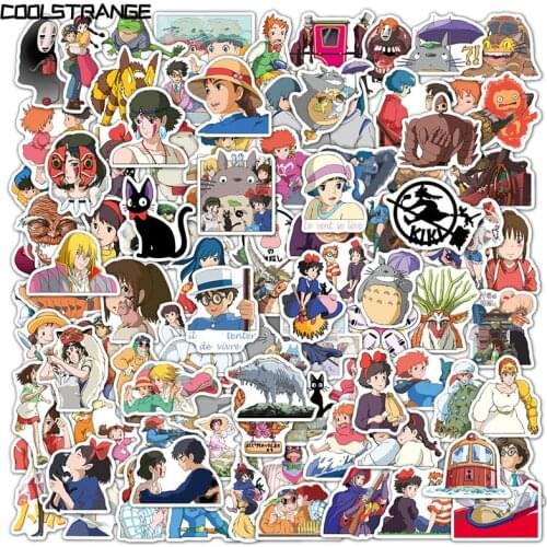 10/30/50Pcs Miyazaki Hayao Series Stickers Princess Mononoke For Skate Bike Mobile Phone Guiter Computer Motorcycle Pegatinas