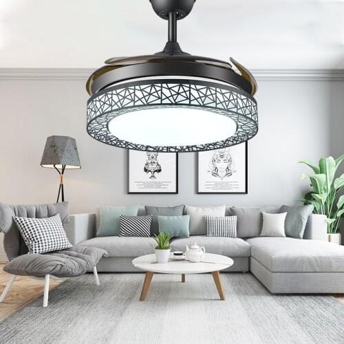 Fan light bedroom ceiling fan light With Dimmable 2.4G Remote Control 36 OR 42 Inches AC 220v Black or White Ceiling fan light