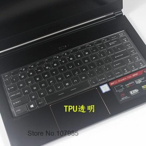 For 15.6" MSI GS65 GS 65 GF63 GF 63 8RE-014CN P65 Stealth Ultra thin 15.6 Soft TPU Keyboard Protector Skin Cover Gaming Laptop