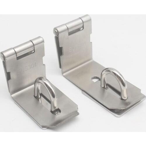 Stainless Steel Cabinet Hasp Lock 90 Degrees Door Padlock Latch Lock Home Hotel Door Security Hardware Gym Locker Wooden Case