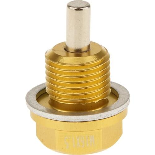 Gold+Red Auto Replacement M16X1.5 Anodized Magnetic Oil Drain Plug for Subaru