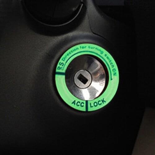 Car Accessories Light Luminous Ignition Switches Sticker Glow Key Ring Hole Cover Universal Motorcycle Decal