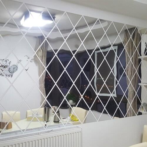 3D Mirror Removable Waterproof Self-adhesive Mirror Stickers Home Bathroom Kitchen Wall Stickers Kitchen Decoration